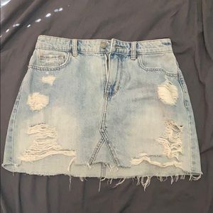 Distressed high rise hollister skirt